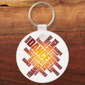 Porte-clés Porte - clé de danse typographique (feu) (Recto)