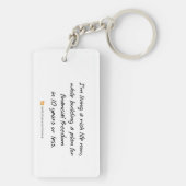 Porte-clés Porte - clé de déclaration radicale (Dos)