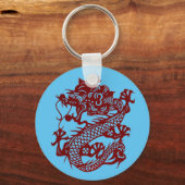Porte-clés Porte - clé de découpe de papier dragon et tigre (Recto)