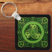 Porte-clés Porte - clé de design celtique vert (Recto)