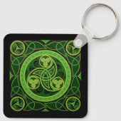 Porte-clés Porte - clé de design celtique vert (Dos)