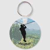 Porte-clés Porte - clé de design d'aventure Zipline (Verso)