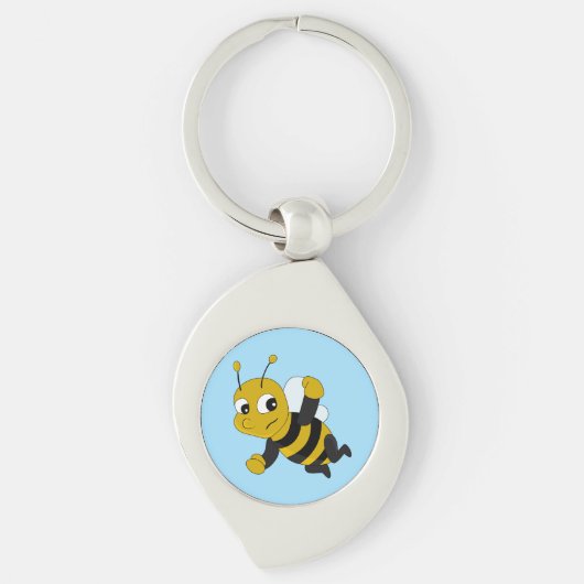 Porte-clés Porte - clé de dessin animé d'abeilles (Devant)