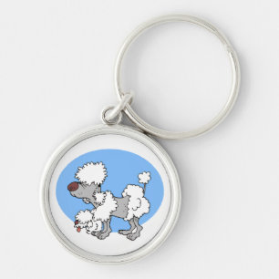 Porte-clés Porte - clé de dessin animé de caniche vieillissan