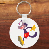 Porte-clés Porte - clé de dessin animé de chat monochrome (Recto)