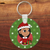 Porte-clés Porte - clé de dessin animé de la fille de Noël (Recto)