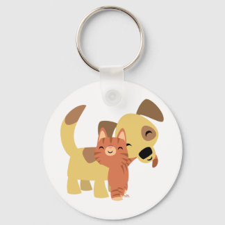 Porte-clés Porte - clé de dessin animé Kitty & Doggy