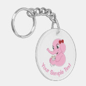 Porte-clés Porte - clé de dessin animé mignon de fille d'élép (Devant gauche)