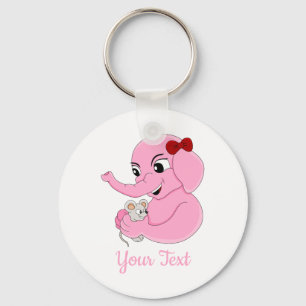 Porte-clés Porte - clé de dessin animé mignon de fille d'élép