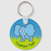 Porte-clés Porte - clé de dessin Blue Elephant (Recto)