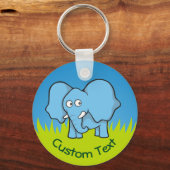 Porte-clés Porte - clé de dessin Blue Elephant (Recto)