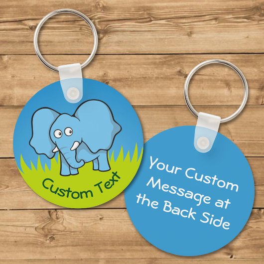 Porte-clés Porte - clé de dessin Blue Elephant