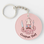 Porte-clés Porte - clé de dessin de chef calmar (Devant)