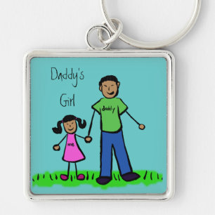 Porte-clés Porte - clé de dessin de fille de papa