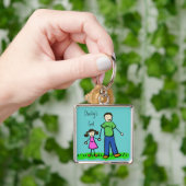 Porte-clés Porte - clé de dessin de fille de papa (main)