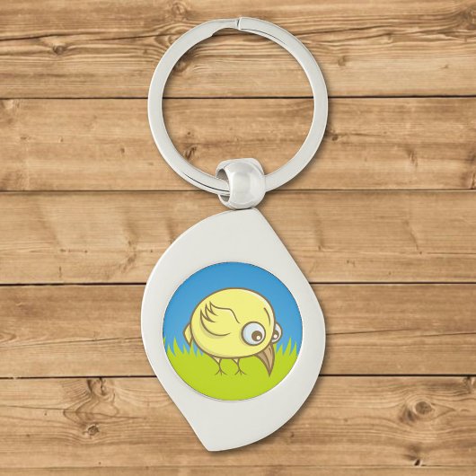 Porte-clés Porte - clé de dessin d'oiseau jaune