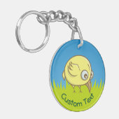 Porte-clés Porte - clé de dessin d'oiseau jaune (Devant gauche)