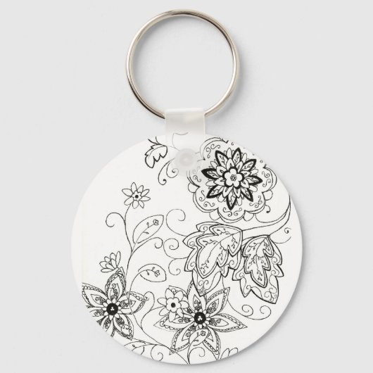 Porte-clés Porte - clé de dessin floral (Recto)