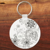 Porte-clés Porte - clé de dessin floral (Recto)