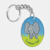 Porte-clés Porte - clé de dessin pour éléphant gris (Devant gauche)