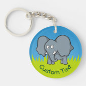 Porte-clés Porte - clé de dessin pour éléphant gris (Devant)