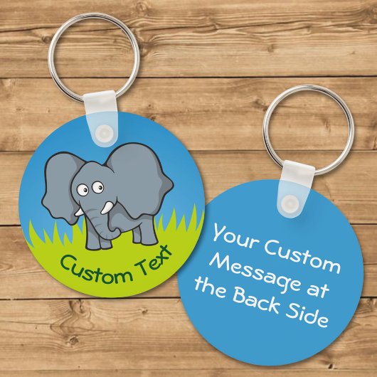 Porte-clés Porte - clé de dessin pour éléphant gris