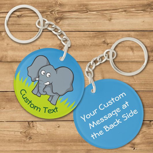 Porte-clés Porte - clé de dessin pour éléphant gris