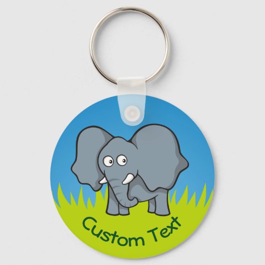 Porte-clés Porte - clé de dessin pour éléphant gris (Recto)