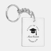 Porte-clés Porte - clé de diplôme personnalisé - Nom et C per (Devant gauche)