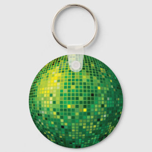 Porte-clés Porte - clé de Disco Ball Green