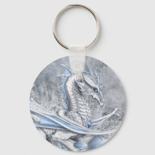 Porte-clés Porte - clé de dragon blanc
