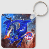 Porte-clés Porte - clé de dragon cosmique Azurite (Dos)
