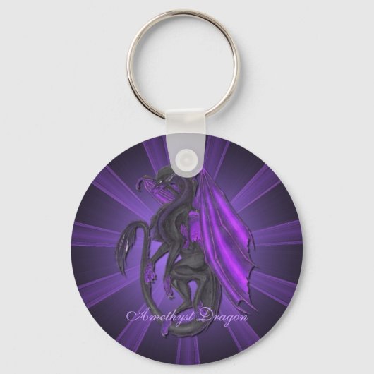 Porte-clés Porte - clé de dragon d'Amethyst violet (Recto)