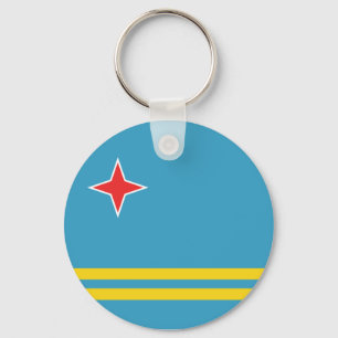 Porte-clés Porte - clé de drapeau d'Aruba