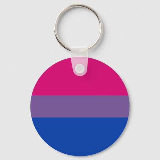 Porte-clés Porte - clé de drapeau de bisexualité (Recto)