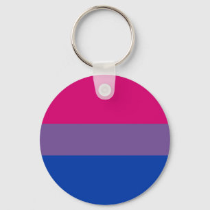 Porte-clés Porte - clé de drapeau de fierté de Bi (classique)