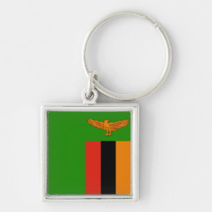 Porte-clés Porte - clé de drapeau de la Zambie