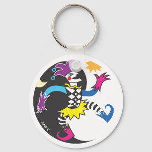 Porte-clés Porte - clé de farceur de yinyang de danse