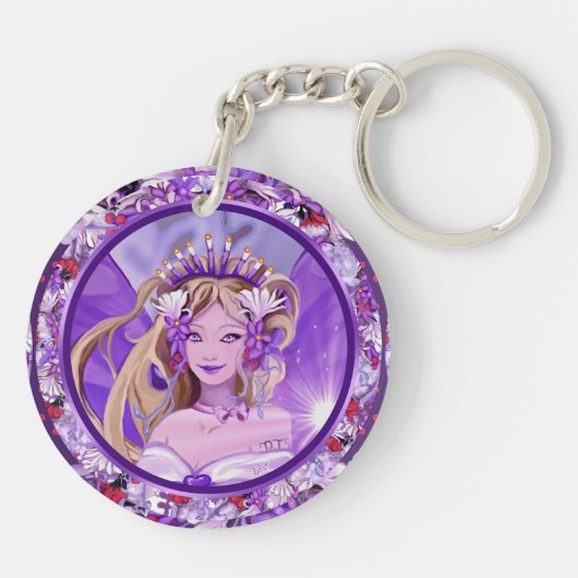 Porte-clés Porte - clé de fée violet Sun (Dos)
