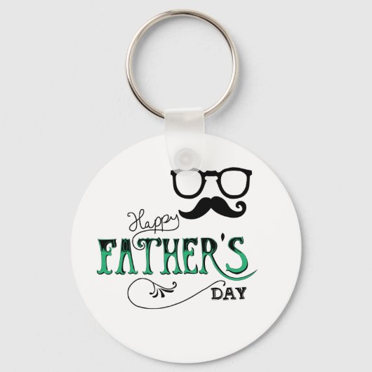 Porte-clés Porte - clé de Fêtes des pères heureux (Recto)