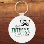 Porte-clés Porte - clé de Fêtes des pères heureux (Recto)