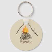 Porte - clé de feu de camp de Marshmallows grillé