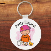 Porte-clés Porte - clé de fille d'animal potty (Recto)