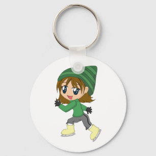 Porte-clés Porte - clé de fille de patinage