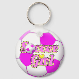 Porte-clés Porte - clé de fille du football