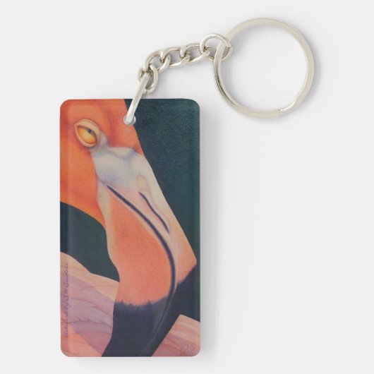 Porte-clés Porte - clé de Flamant rose (Dos)