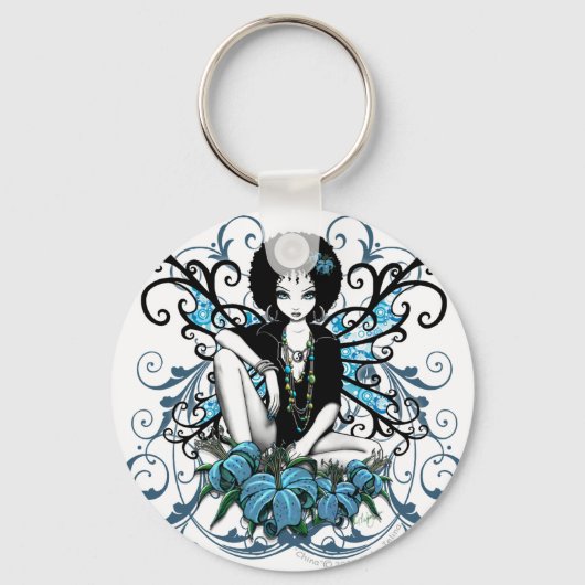 Porte-clés porte - clé de fleur gothique rétro "Chine" (Recto)