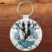 Porte-clés porte - clé de fleur gothique rétro "Chine" (Recto)