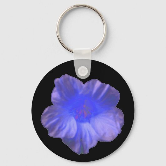 Porte-clés Porte - clé de fleurs bleu Nasturtium (Recto)