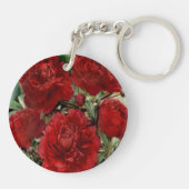 Porte-clés Porte - clé de fleurs de carnation rouge (Dos)